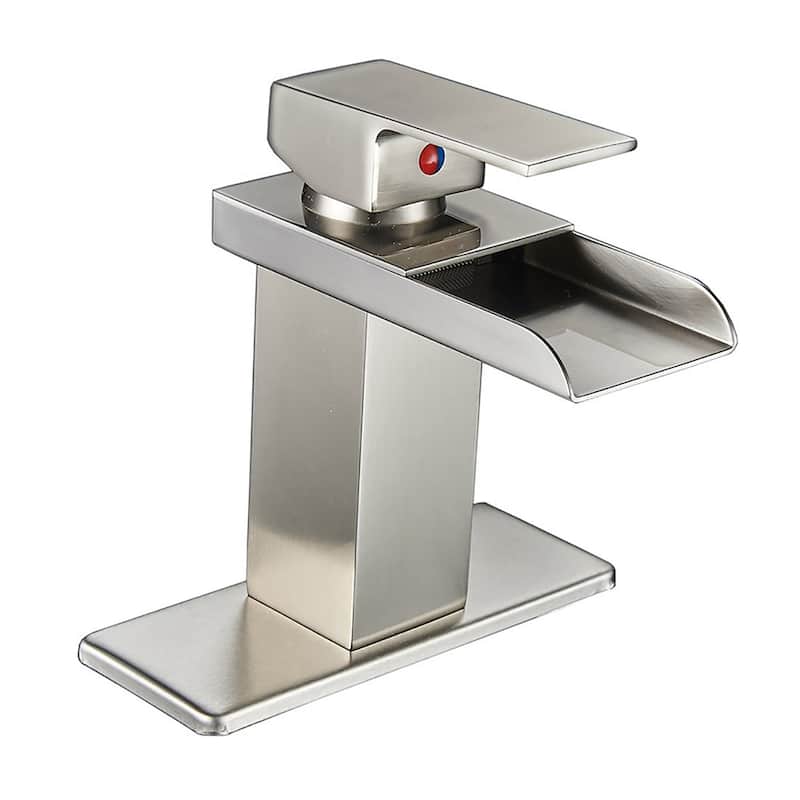 Nickel Widespread Single Handle Bathroom Faucet