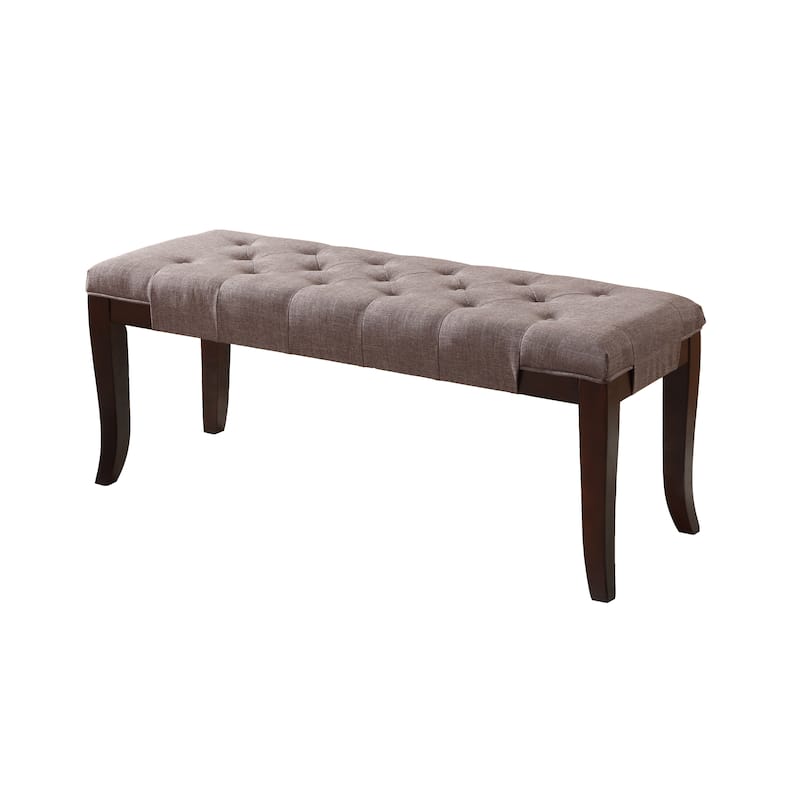 Linon Tufted Bench, Fabric