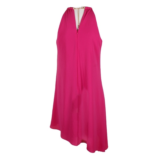 pink sleeveless shift dress