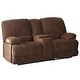 preview thumbnail 6 of 9, Kevin Upholstered Reclining Loveseat Gentle Lower Lumbar Massage Brown