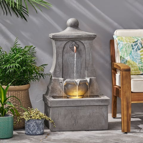 Duffy Outdoor Tier Single Spout Fountain Outdoor 2 by Christopher Knight Home