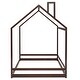 preview thumbnail 7 of 9, Full Size House Bed with Playhouse Design and Sturdy Pine Frame for Kids' Comfortable Sleep and Play