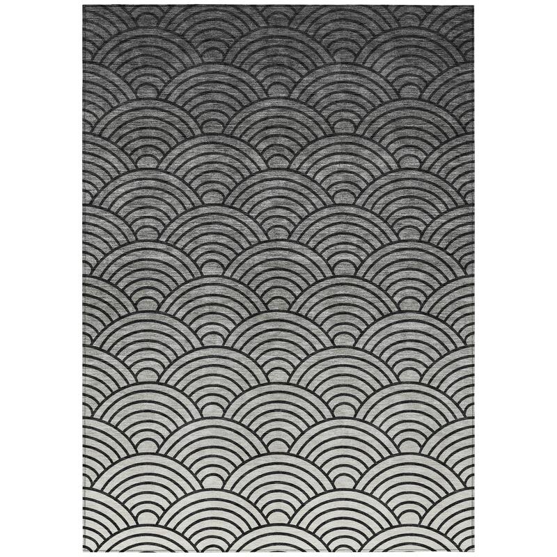 Machine Washable Indoor/ Outdoor Contemporary Poppy Chantille Rug