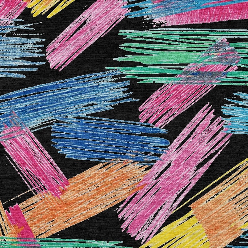 HomeRoots Striped Contemporary Rectangle Outdoor Rug