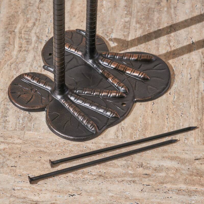 Roomfitters Outdoor Rust-Proof Cast Aluminum Crane Garden Statues, Set of 2 Hand-Crafted Bird Sculptures, Dark Bronze