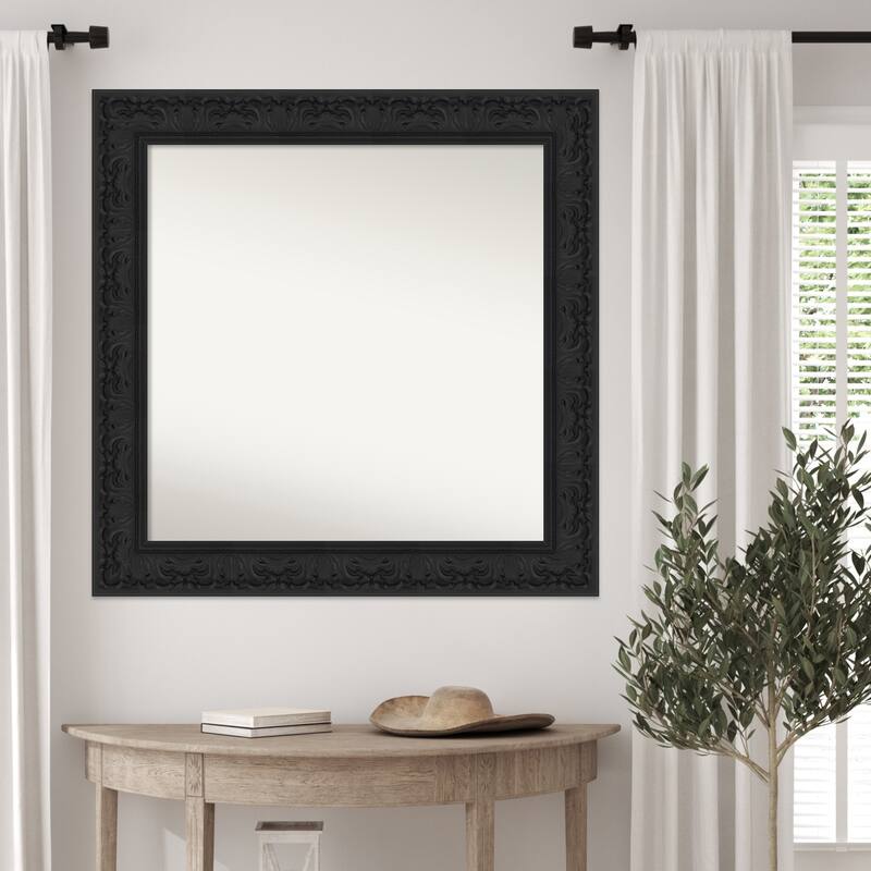 Luxe Non-Beveled Framed Wall Mirror