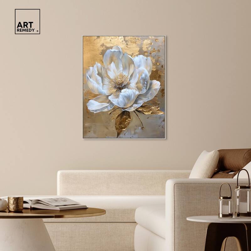 Athenas Flower Canvas Glamorous Feminine Wall Art by Art Remedy