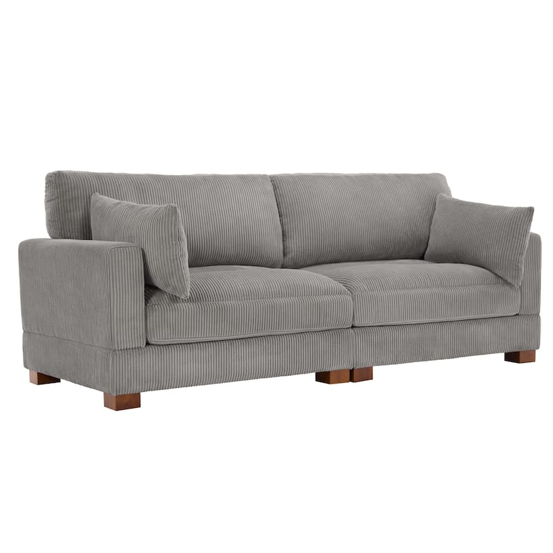 Corduroy Upholstered Modular Sectional Sofa for Living Room