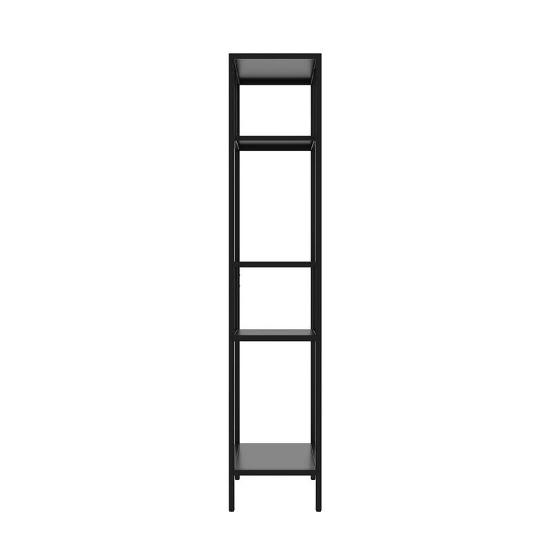 Modern Storage Shelf with 4 Compartments & Metal Legs, Freestanding Organizer,Book Shelves Display Shelves