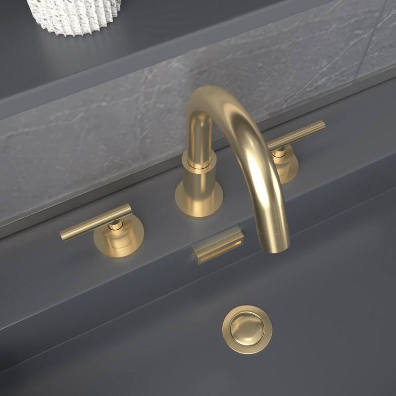 Widespread Double Handle Bathroom Faucet With Pop-up Drain