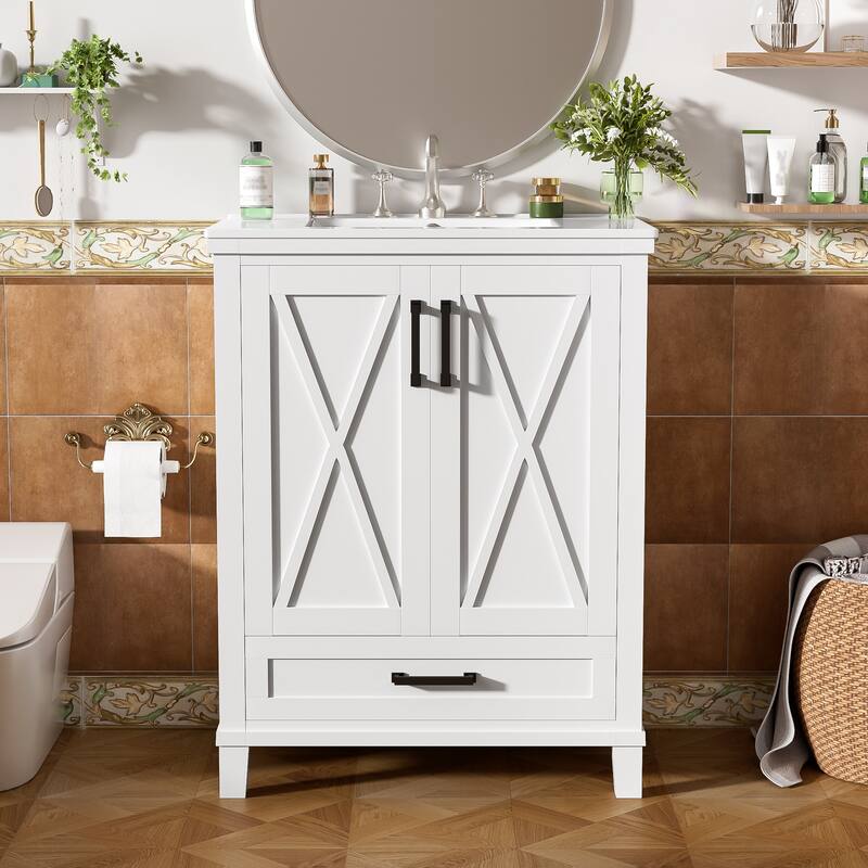 24-inch Bathroom Vanity with Single Sink