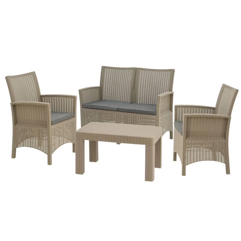 Cardiff Collection 4-Piece All-Weather Conversation Set