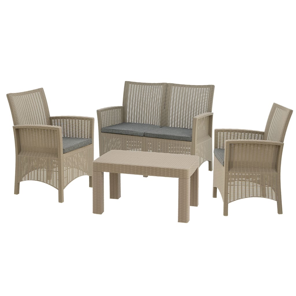 Cardiff Collection 4-Piece All-Weather Conversation Set