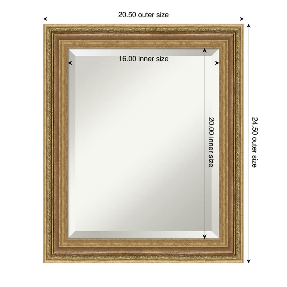 Elliot Gold Beveled Framed Bathroom Vanity Wall Mirror - Elliot Gold