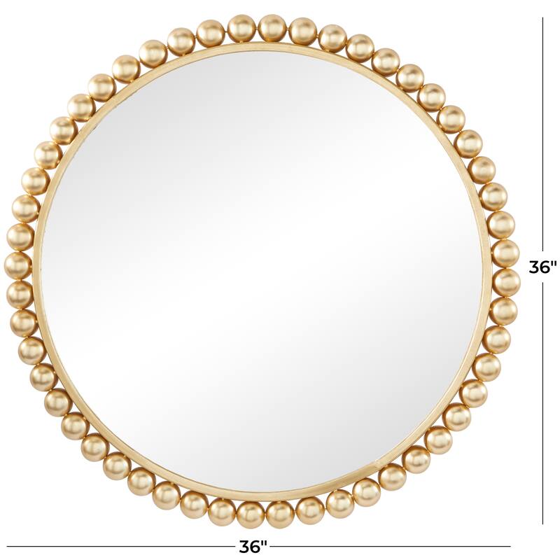 CosmoLiving by Cosmopolitan Metal Wall Mirror with Bead Detailing