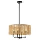 preview thumbnail 9 of 8, 4 - Light Coastal Hand-woven Drum Chandelier - 19.7 in. W x 90.6 in. H
