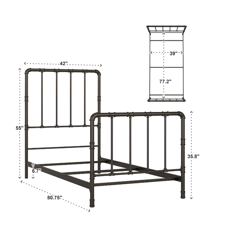 West Antique Industrial Iron Bed by iNSPIRE Q Classic