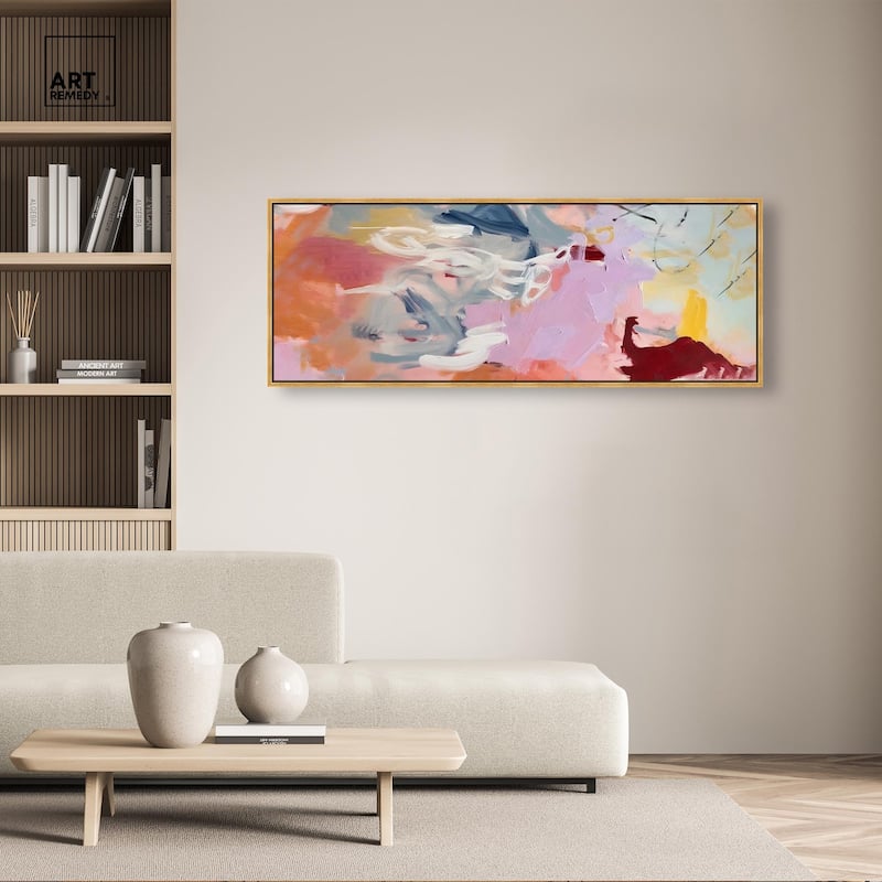 Flaming Color Splash Panoramic Canvas by Art Remedy