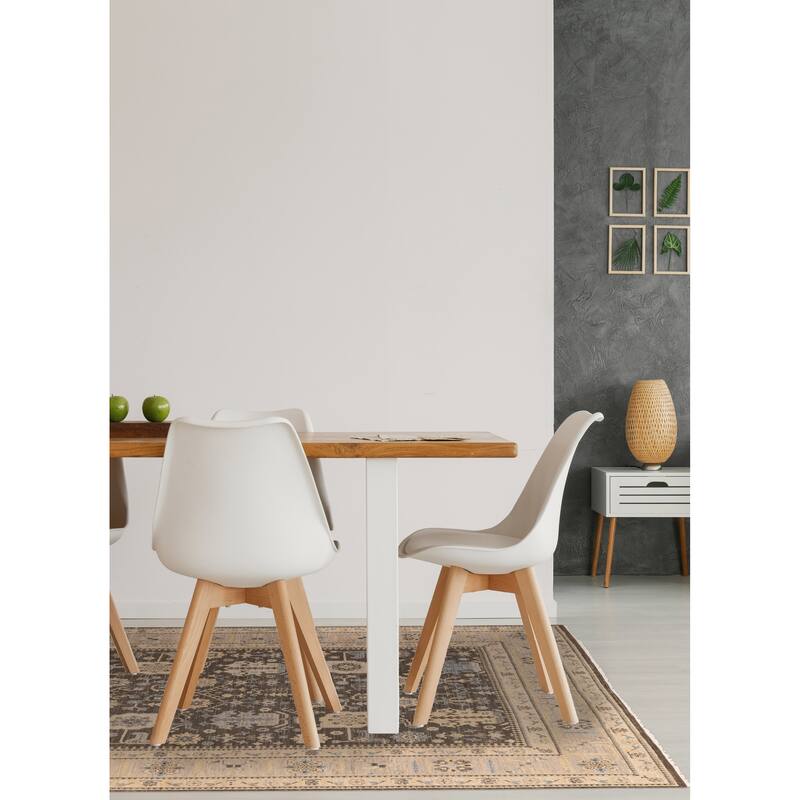 ECARPETGALLERY Hand-knotted Jamshidpour Dark Brown Wool Rug - 8'1 x 10'3