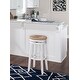preview thumbnail 6 of 13, Maya Backless Swivel Bar Stool with Seagrass Seat White