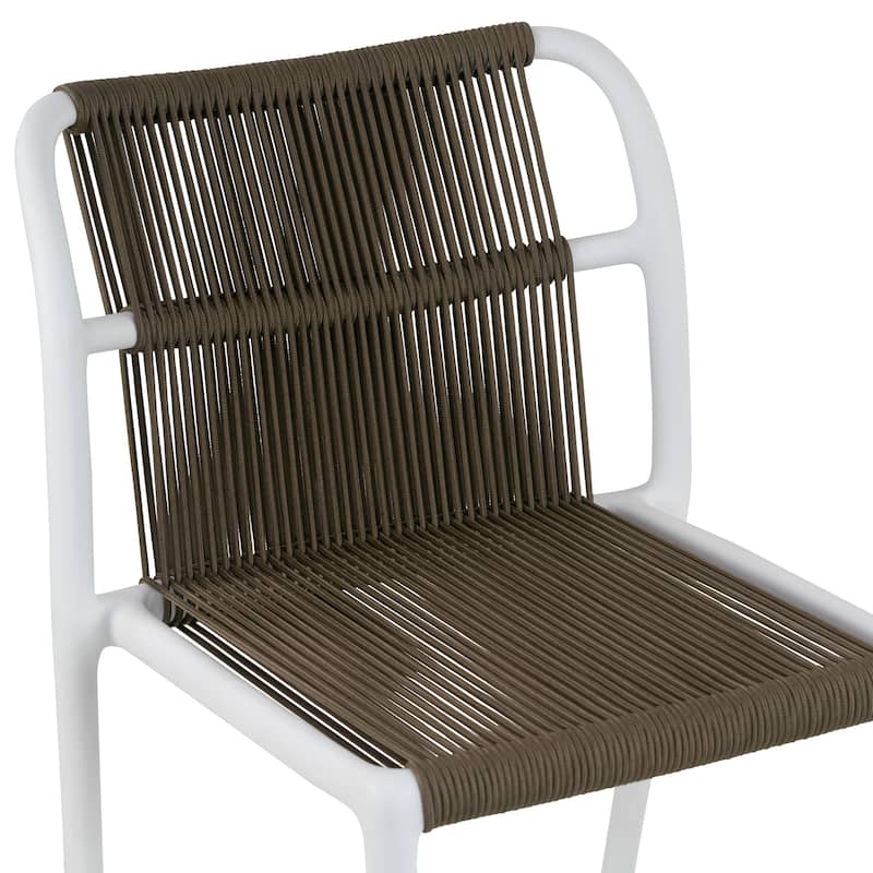 Belden Basma Brown White Outdoor Dining 2 Seats Set