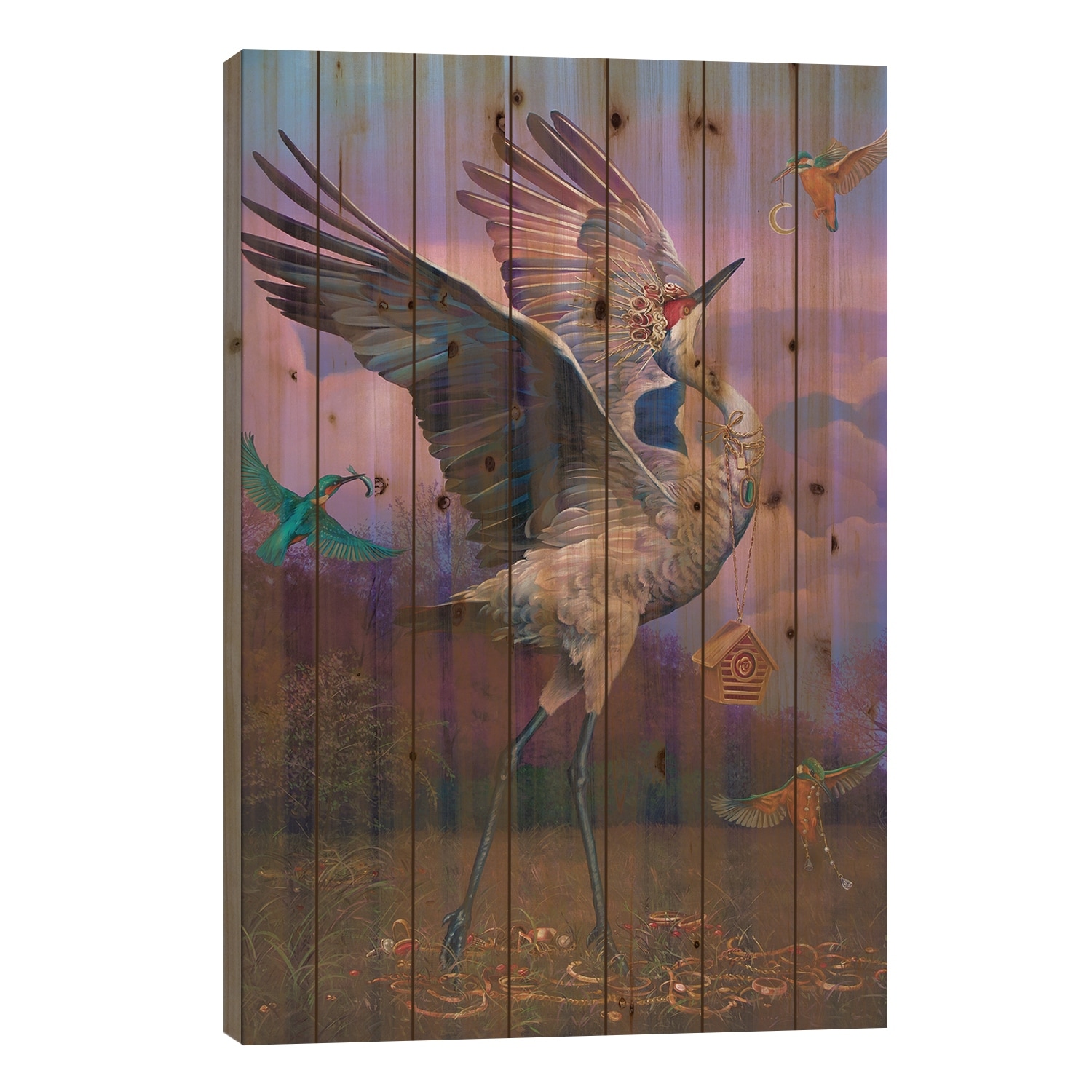A Grand Debut Print On Wood by Gigi Chen - Multi-Color