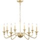 preview thumbnail 13 of 45, 8-Light Rustic Candlestick Island Chandelier Linear Chandelier Lighting for Kitchen Island