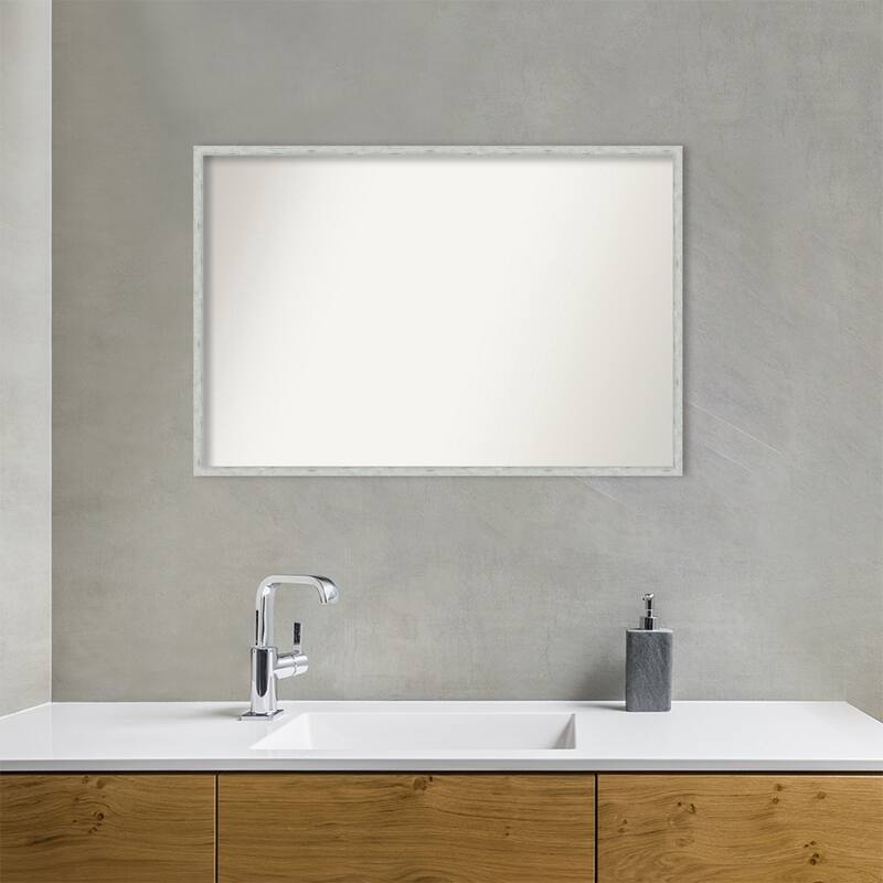 Imprint Non-Beveled Wood Framed Bathroom Vanity Wall Mirror