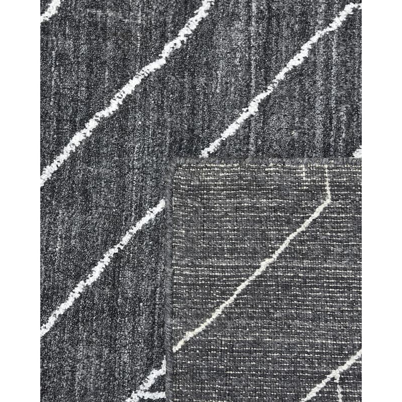 Overton Handmade Modern Contemporary Geometric Area Rug