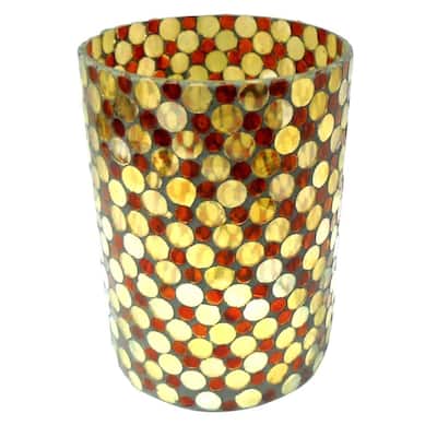 Glass Mosaic Cylinder Lg- A