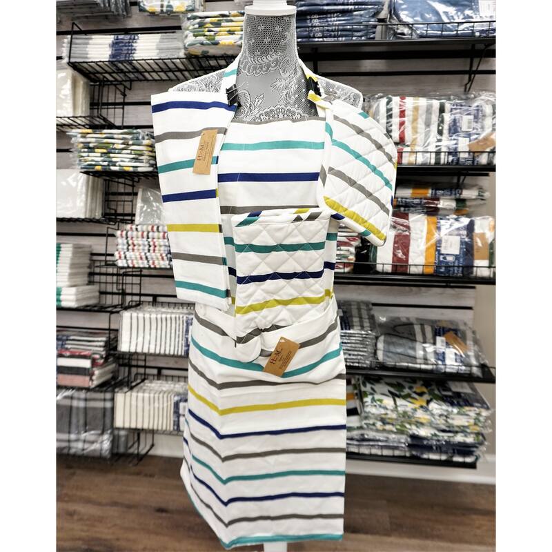 Home & Manor Kitchen Chef Stripe Potholder