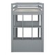 preview thumbnail 39 of 38, Full Size Loft Bed with large shelves, writing desk & LED Light, White
