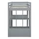 preview thumbnail 8 of 11, Twin Loft Bed with Shelves & Drawers, Writing Desk and LED Light, Gray