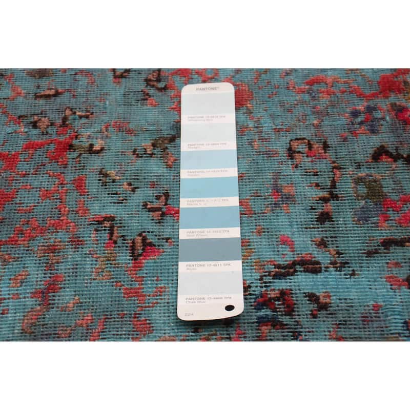 ECARPETGALLERY Hand-knotted Color Transition Turquoise Wool Rug - 5'11 x 8'0