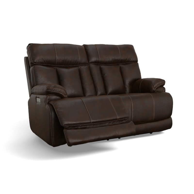 Clive Power Reclining Loveseat with Power Headrest and Lumbar by Flexsteel - 64" x 43" x 41"