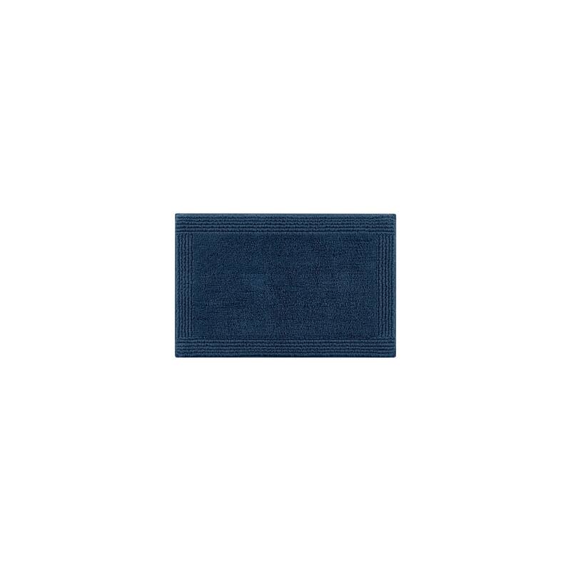 1 PCS 17x24" Cotton Tufted 3000 GSM Reversible Bath Rug Blue
