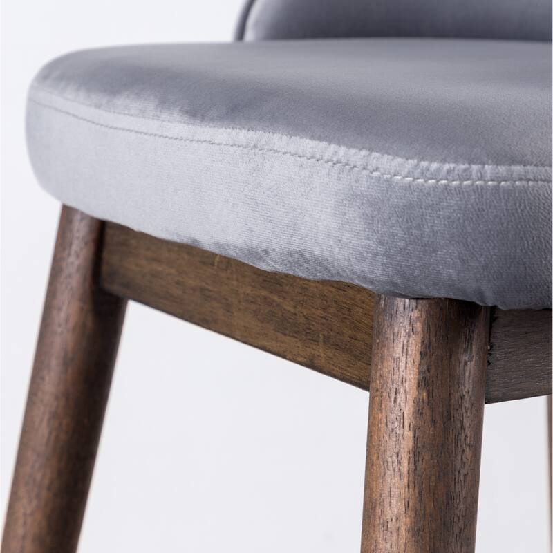 Roundhill Furniture Leland Velvet Upholstered Wingback Counter-height Stools (Set of 2)