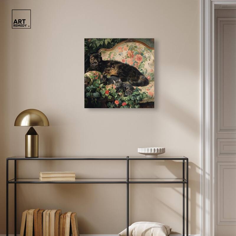 Lounging Cats II Canvas by Art Remedy, Gallery Wrapped