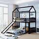 preview thumbnail 15 of 39, Twin Over Twin Bunk Bed with Slide, House Bed with Slide