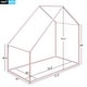 preview thumbnail 5 of 14, Metal Twin House Bed with Roof - Cozy & Fun for Kids