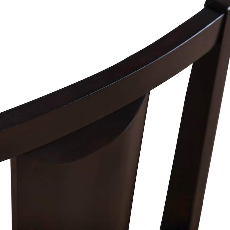 Furniture of America Chase Modern Dining Side Chairs with Faux Leather Seat Cushions (Set of 2)