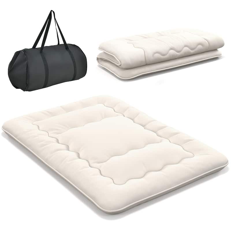 Futon Mattress Floor Sleeping Pad with Washable Cover