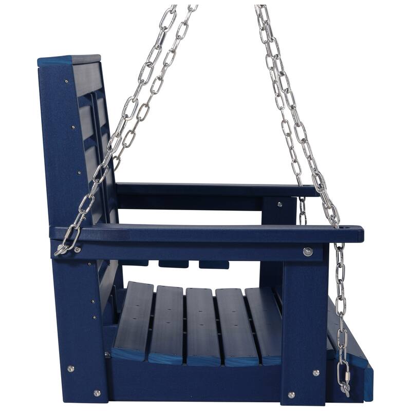 Nashville Poly 54 Inch Porch Swing with Folding Cup Holder