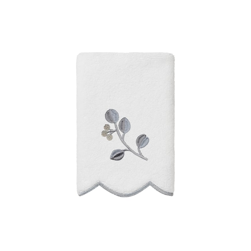 Authentic Hotel and Spa 100% Turkish Cotton WILD BRANCH Scallop Embellished Towel Collection