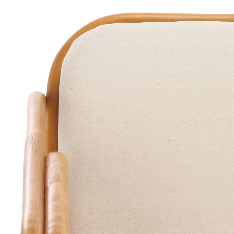 SAFAVIEH Couture Brauner Rattan Pole Accent Chair, Fully Assembled - 26"W x 28"D x 30"H