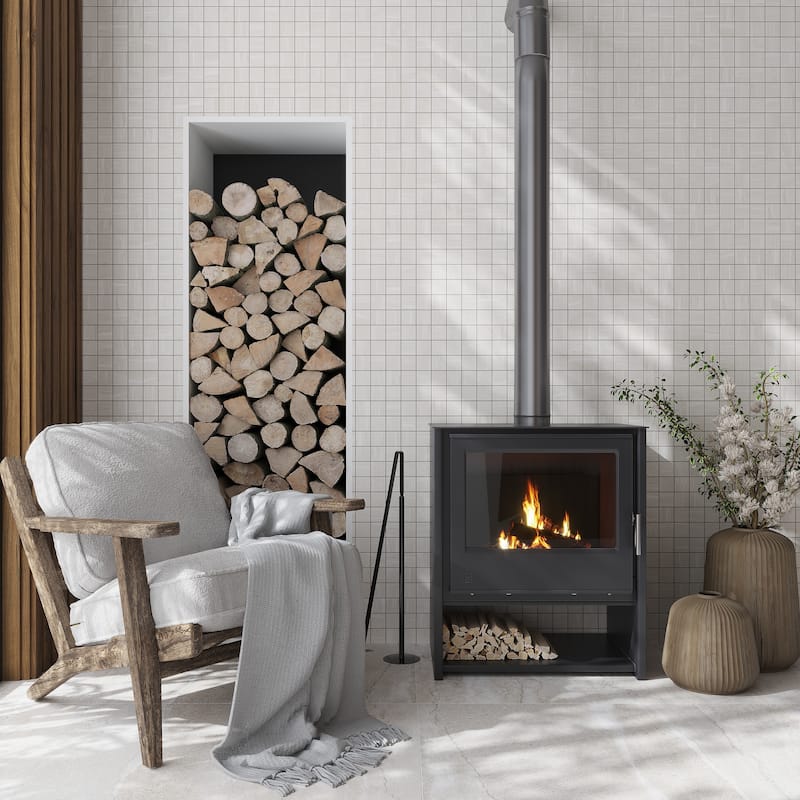 Arenza 12x12 Warm Beige Porcelain Mosaic Square Stone-look Wall and Floor Tile (10.66 sq ft/case) - 11 Pack