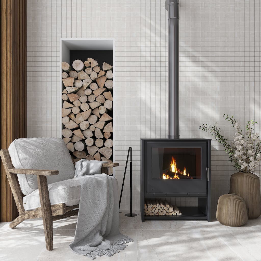 Arenza 12x12 Warm Beige Porcelain Mosaic Square Stone-look Wall and Floor Tile (10.66 sq ft/case) - 11 Pack
