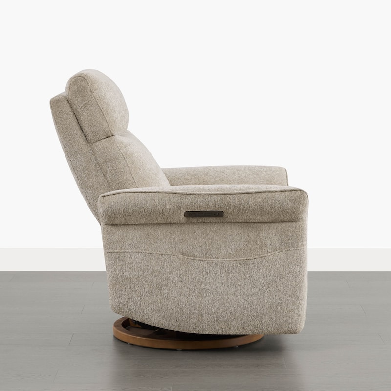 Spruce & Spring Power Swivel Recliner Chair Triple-Motor Nursery Glider