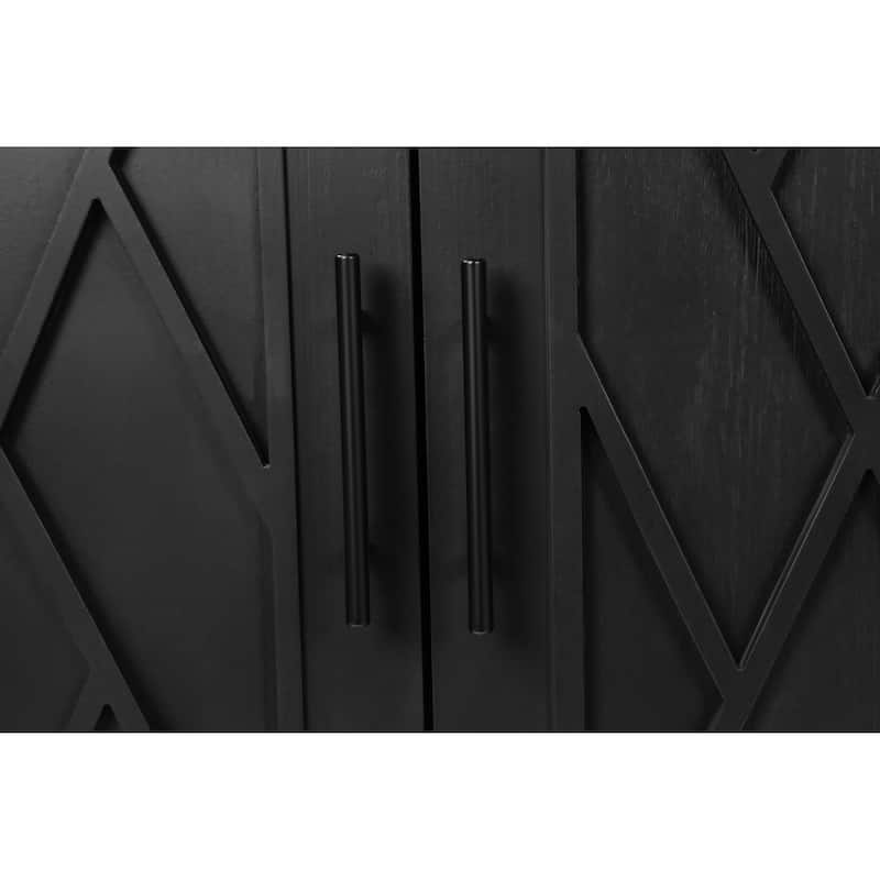 4 Door Wooden Twill Sideboard