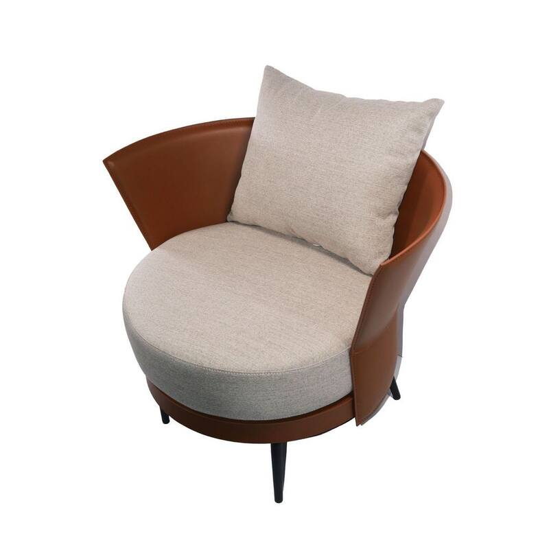 Adrien Lounge Chair in Caramel